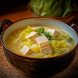 Napa Cabbage and Tofu Soup&nbsp;(Vegan)